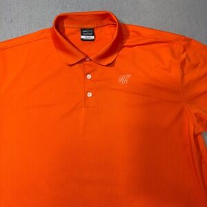Nike Golf Mens Dri-FIT Orange Short Sleeve Polo Shirt XL 203690-827